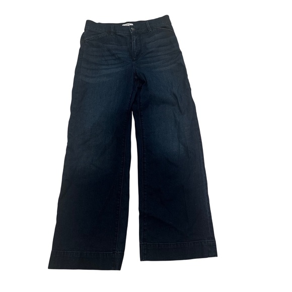 LOFT Denim - EUC Women's Wide-Leg Dark Wash Petite Loft Factory Trouser Jeans